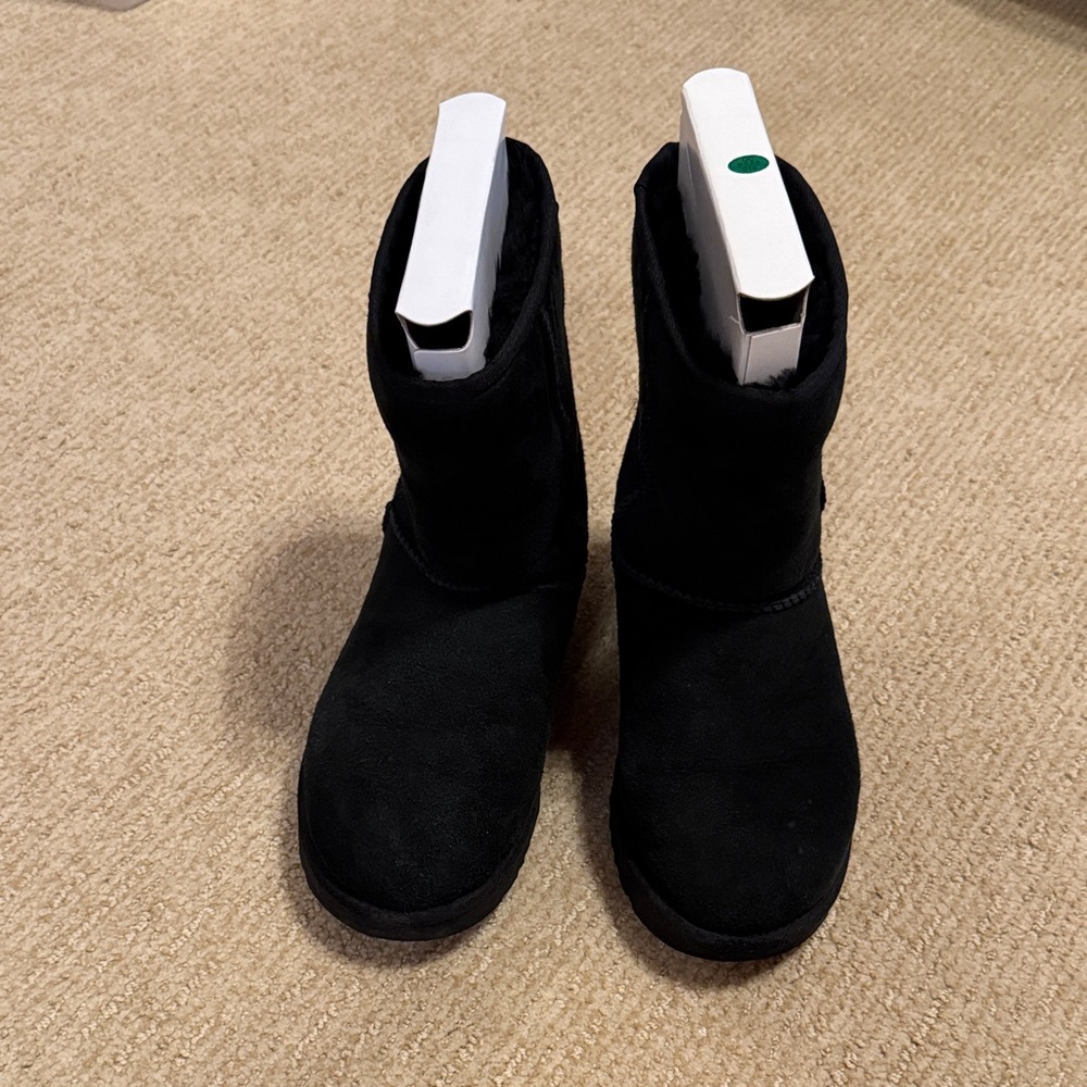 UGG Black Suede Mid-Calf Boots
